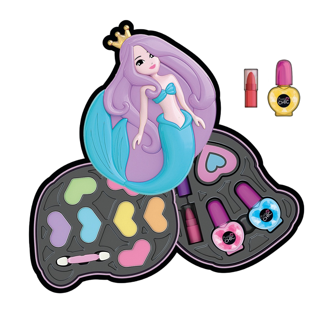 Trusa machiaj pentru copii Sirena Clementoni Crazy Chic