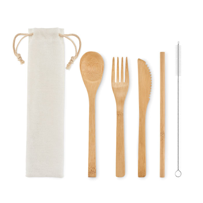 Set Portabil de Tacamuri Eco din Bambus