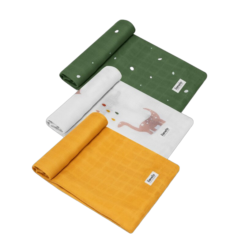 Set 3 Museline din Bambus Lionelo