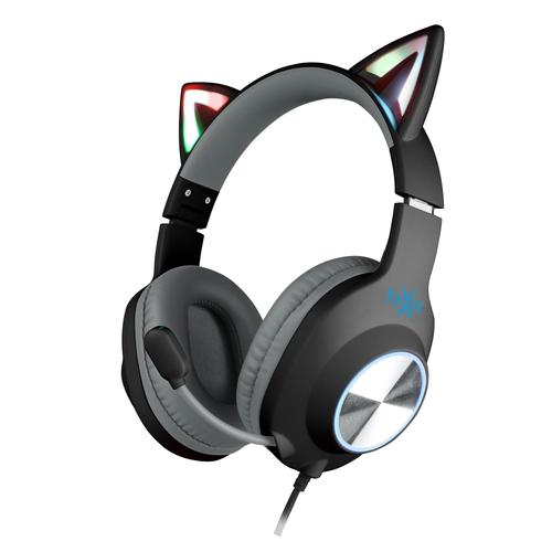 Casti Gaming FoxXray cu Urechi de Pisica RGB