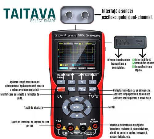 Osciloscop Multimetru Digital TAITAVA ZT-702S