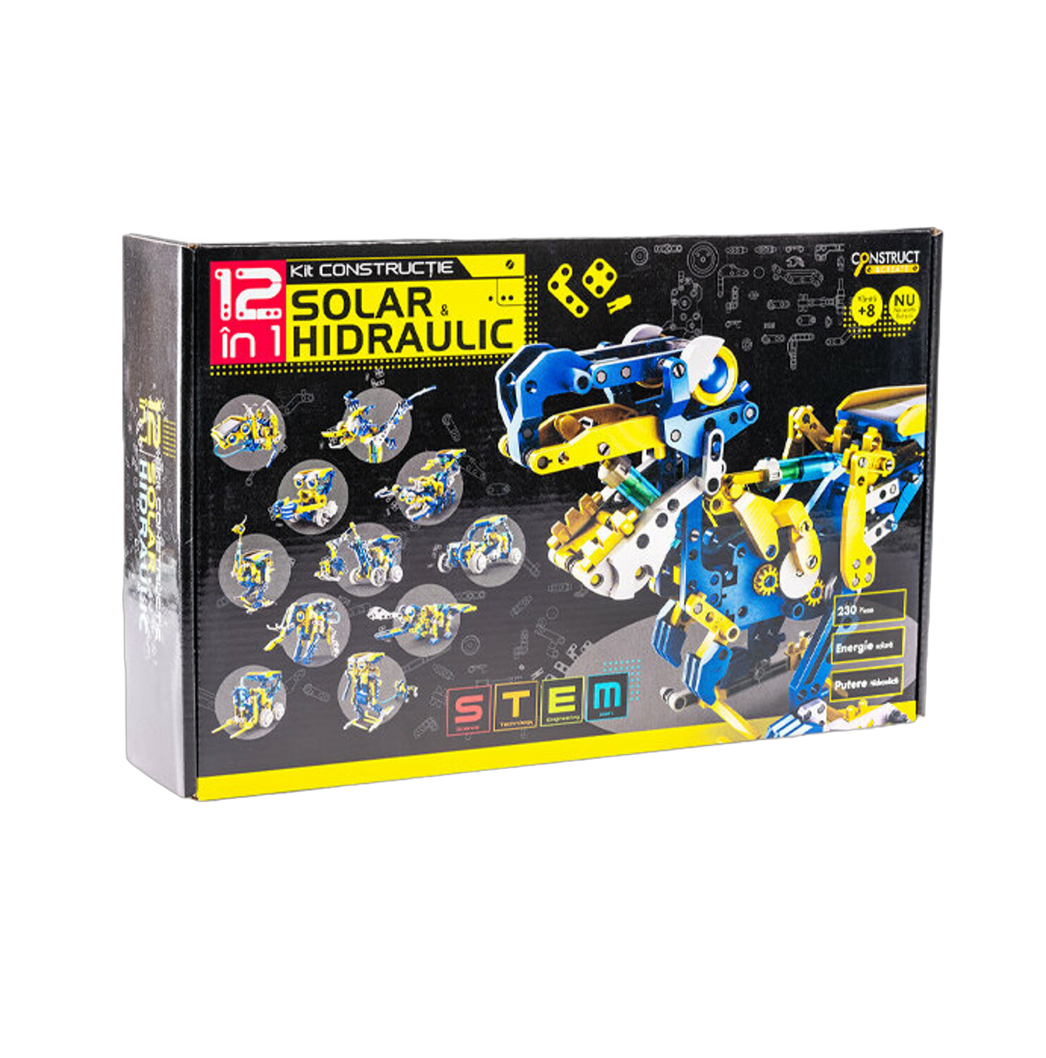 Kit Constructie Robot Solar si Hidraulic 12-in-1