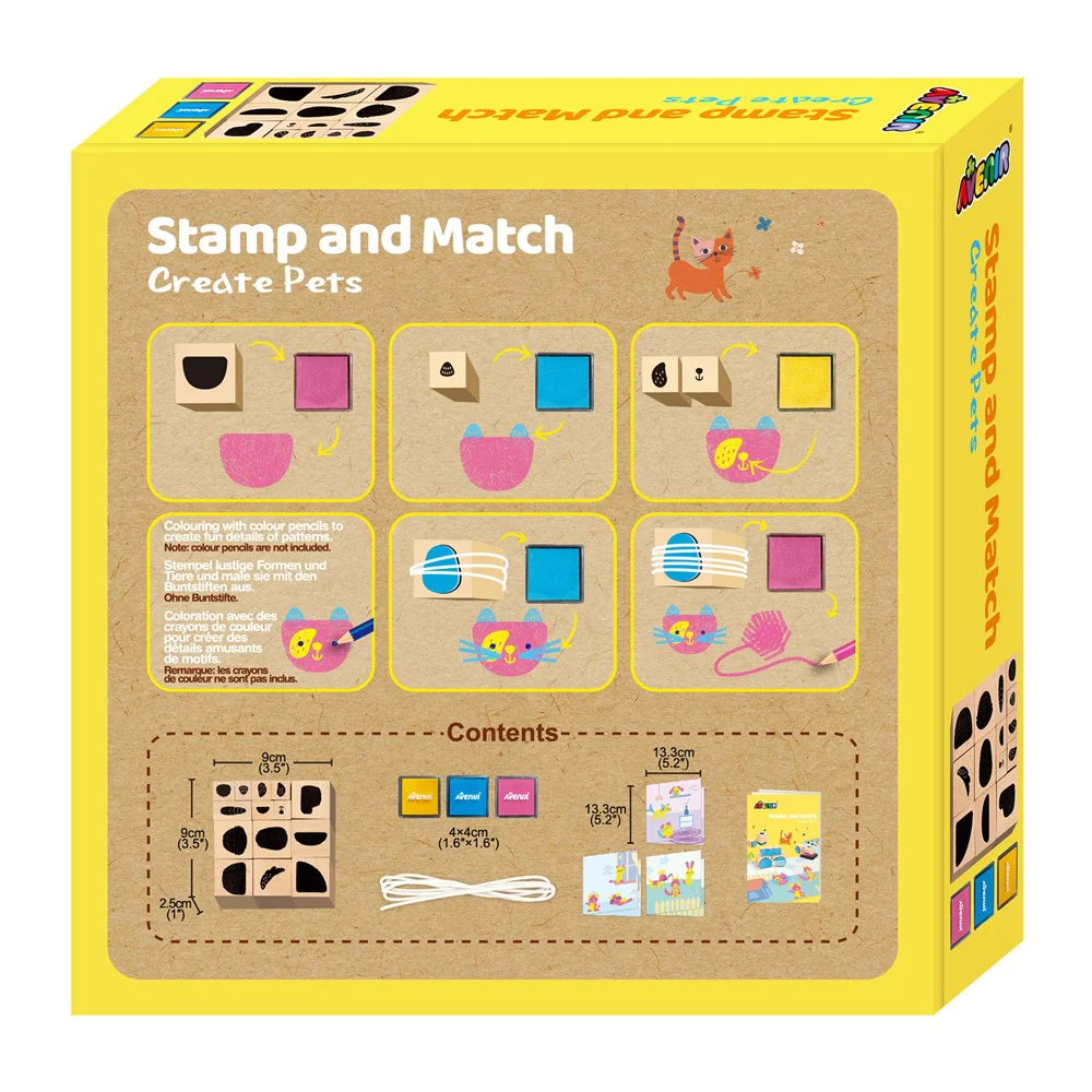 Set creativ cu stampile Animale Avenir