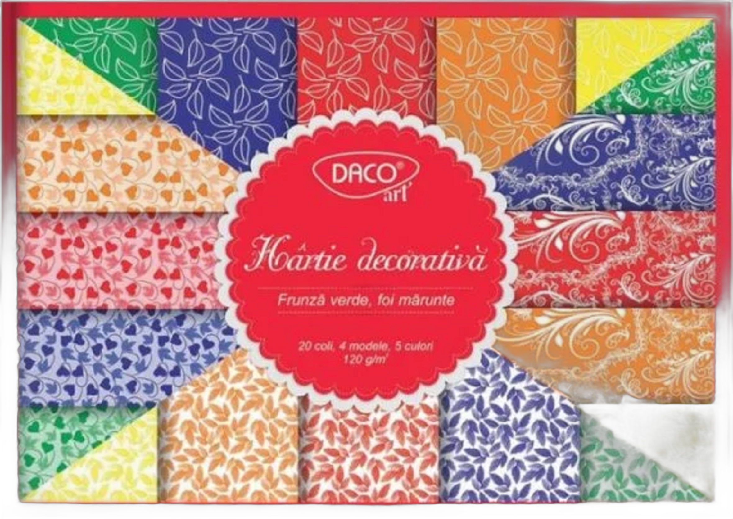 Hartie decorativa cu frunze verzi