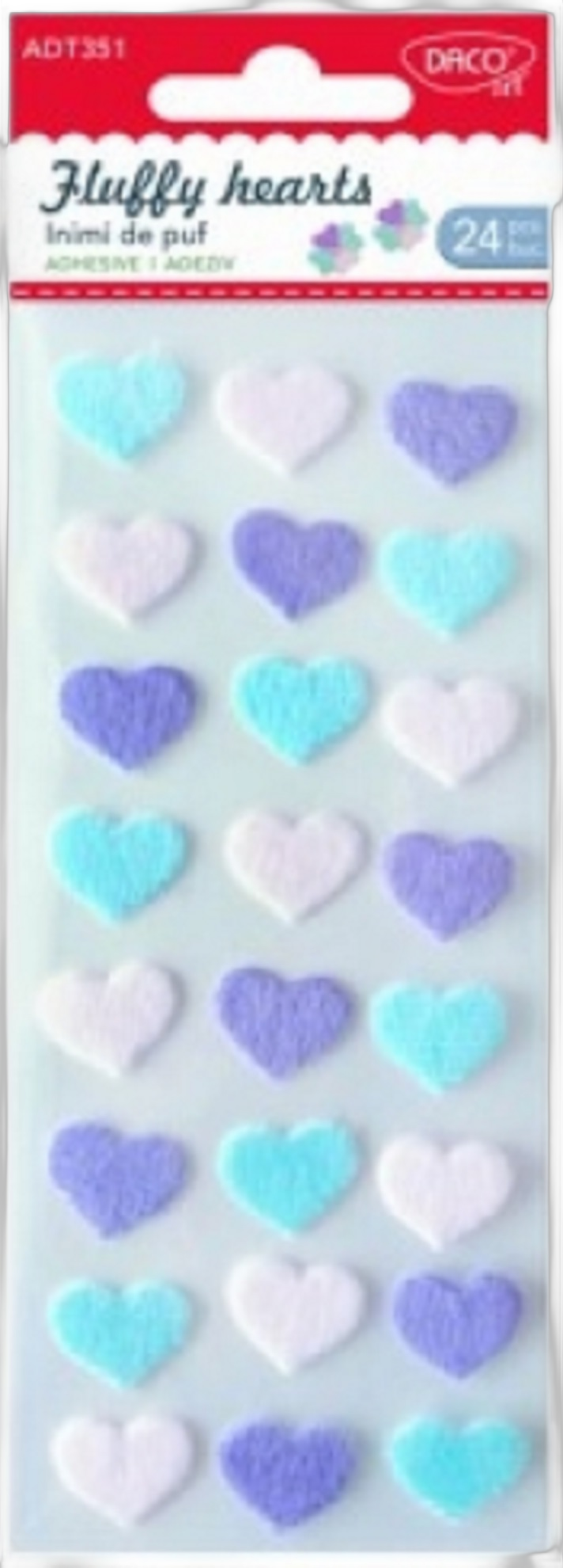 Accesorii craft - Inimi de puf