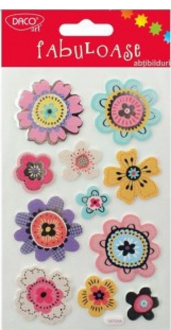 Set stickere cu flori fabuloase