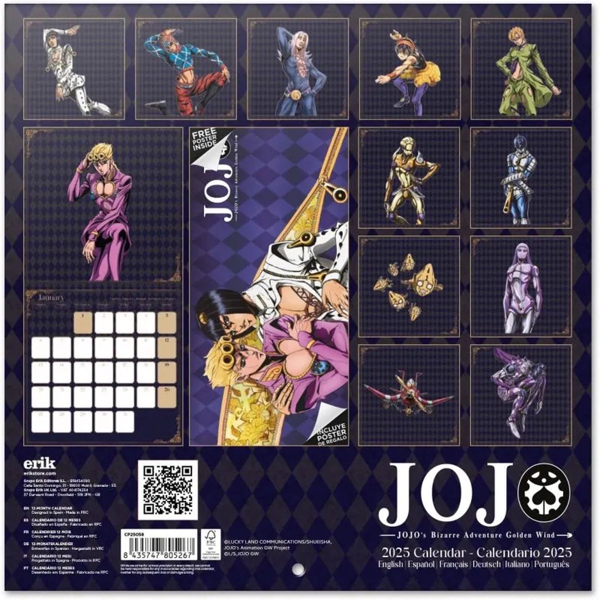 Calendar JoJo's Bizarre Adventure 2025